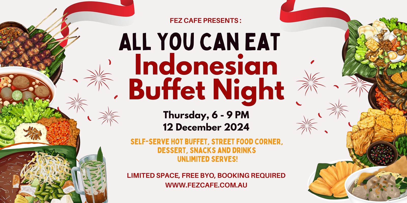 Banner image for INDONESIAN BUFFET NIGHT - all you can eat (BYO)