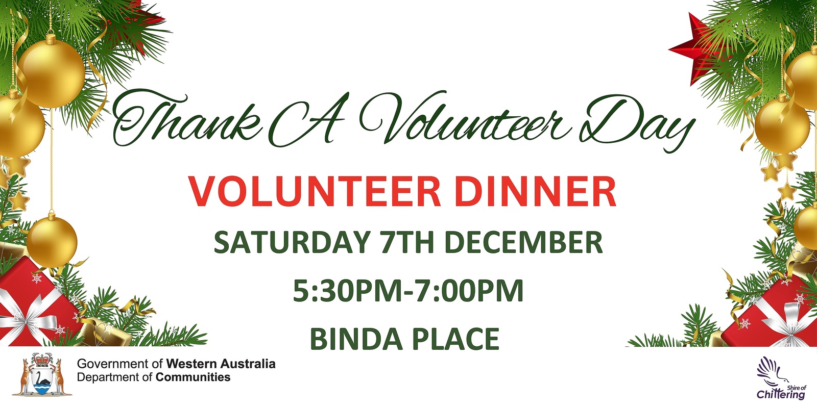 Banner image for Thank a Volunteer Day Dinner