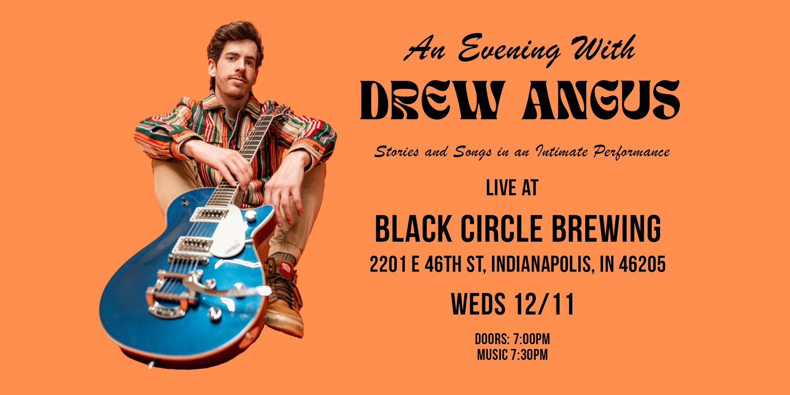 Banner image for An Evening With Drew Angus in Indianapolis, IN!