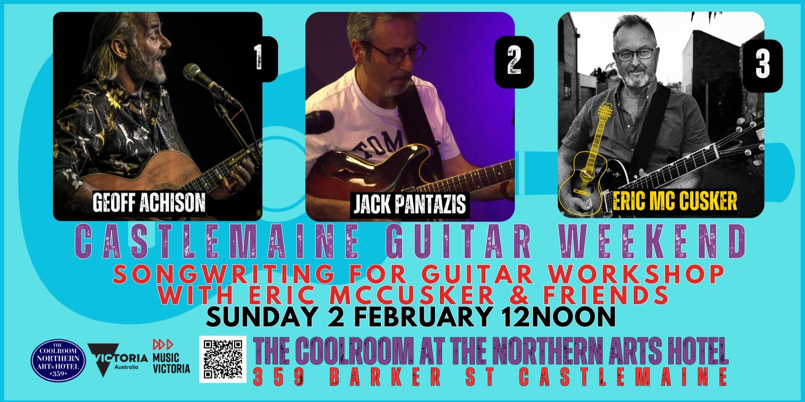 Banner image for Songwriting for Guitar Workshop - Eric McCusker & Friends