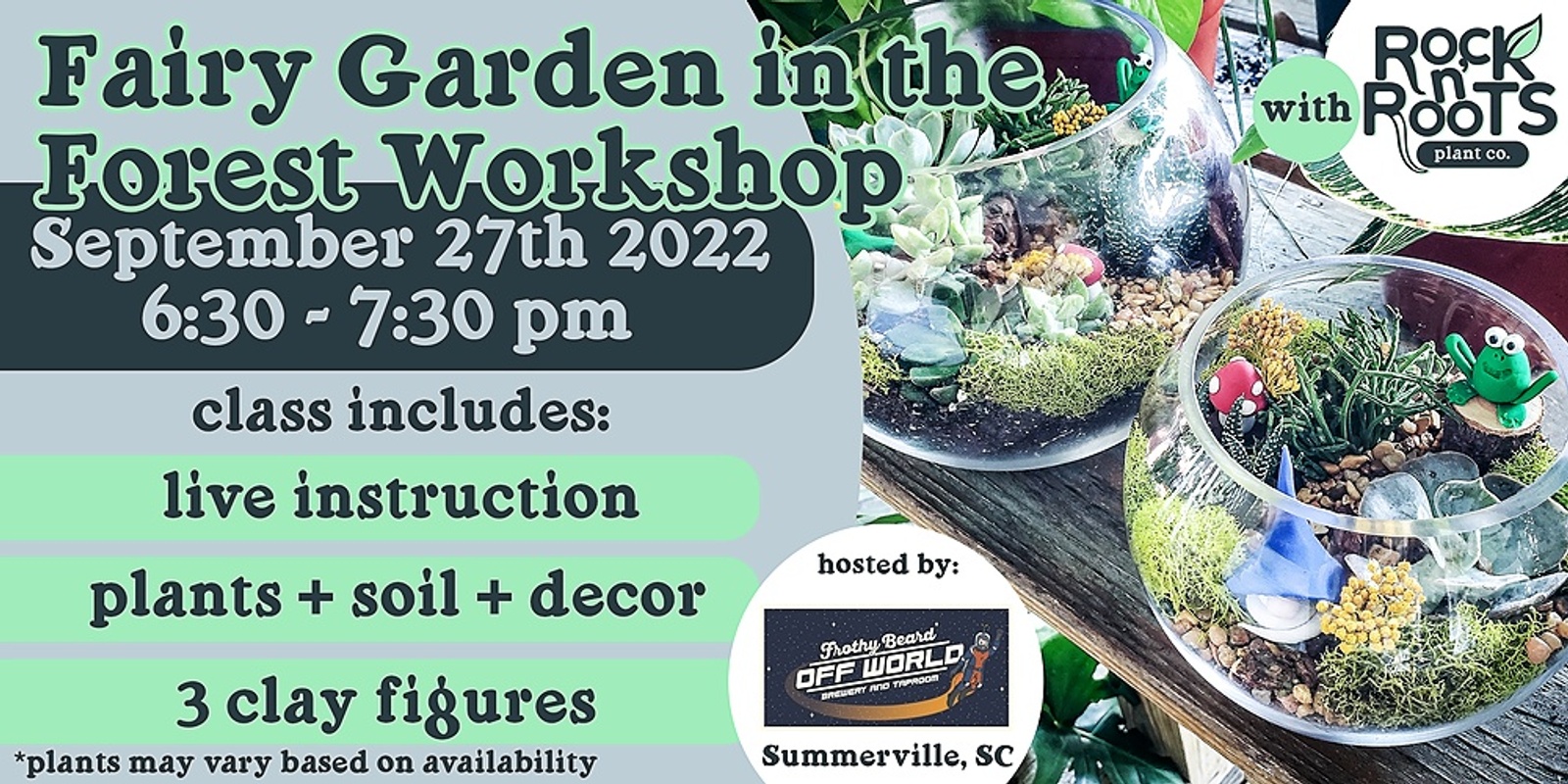 Banner image for Fairy Garden in the Forest Workshop at Frothy Beard Off World