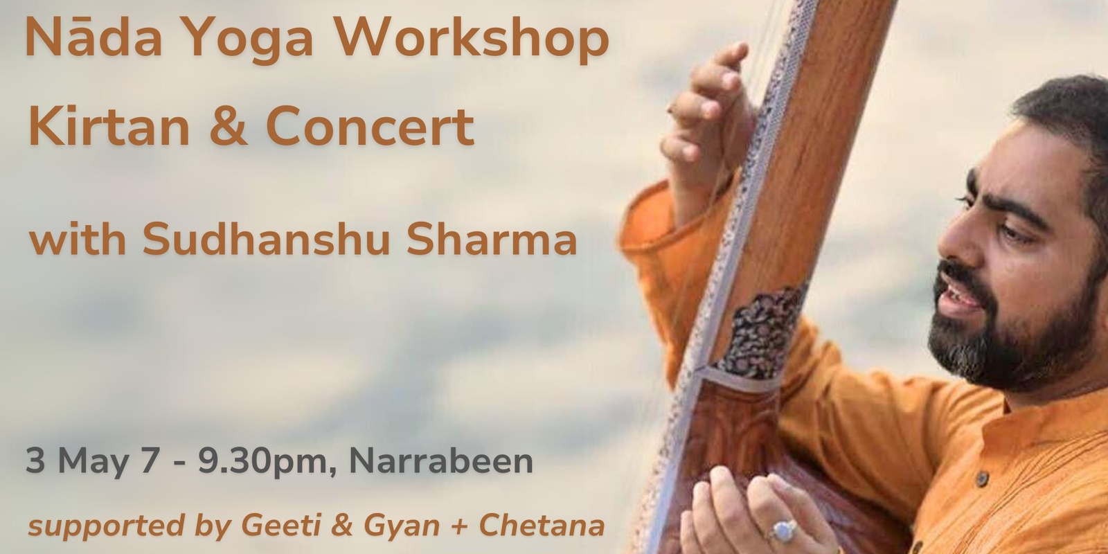 Banner image for Nāda Yoga, Kirtan & Concert with Sudhanshu Sharma - Narrabeen