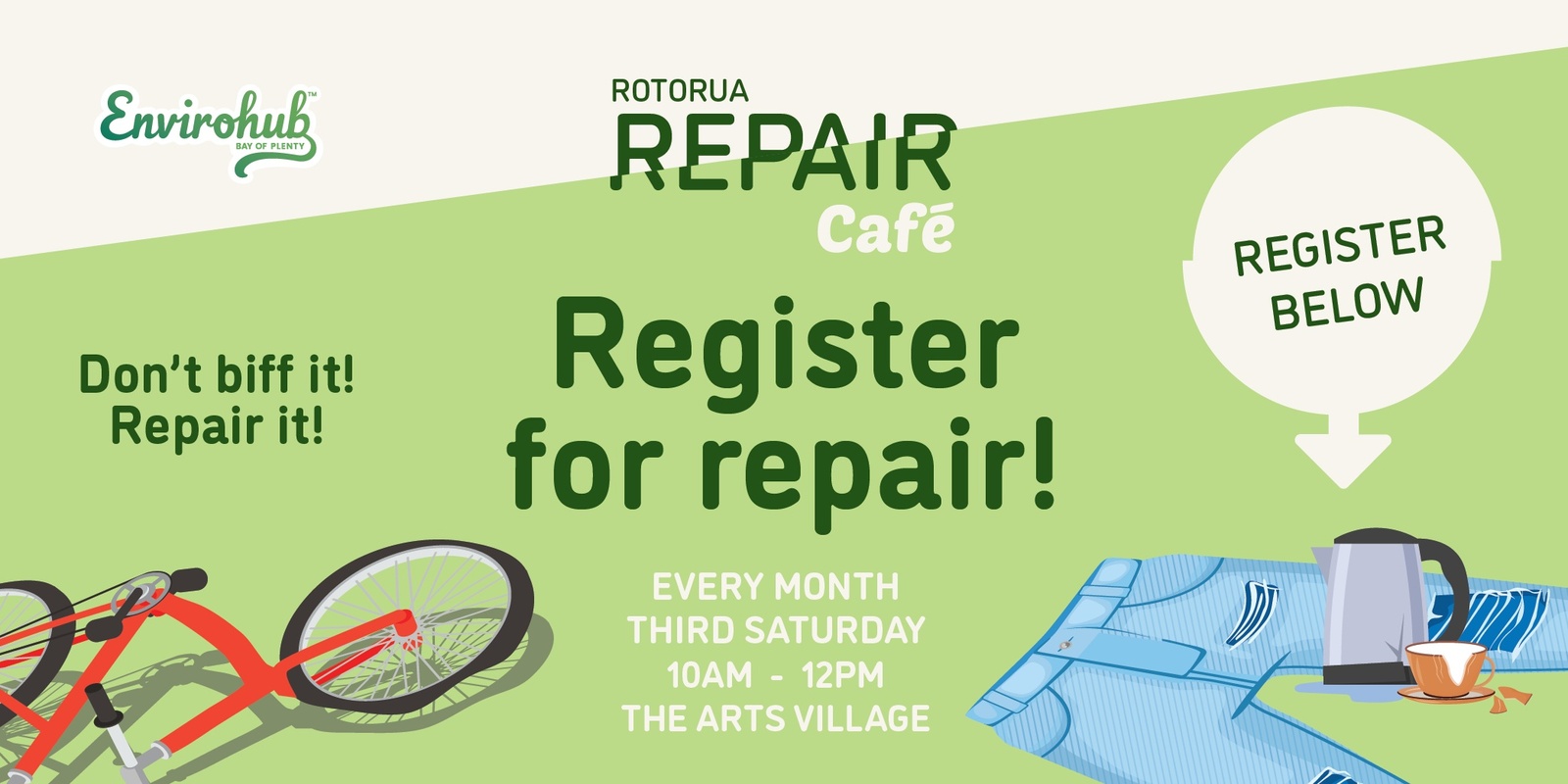 Banner image for Rotorua Repair Cafe