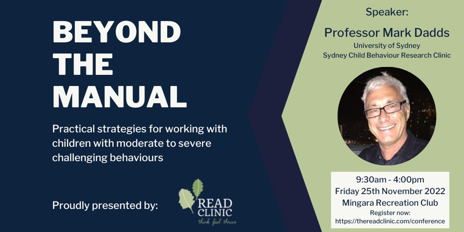 Banner image for Beyond the Manual: A full-day workshop with Professor Mark Dadds