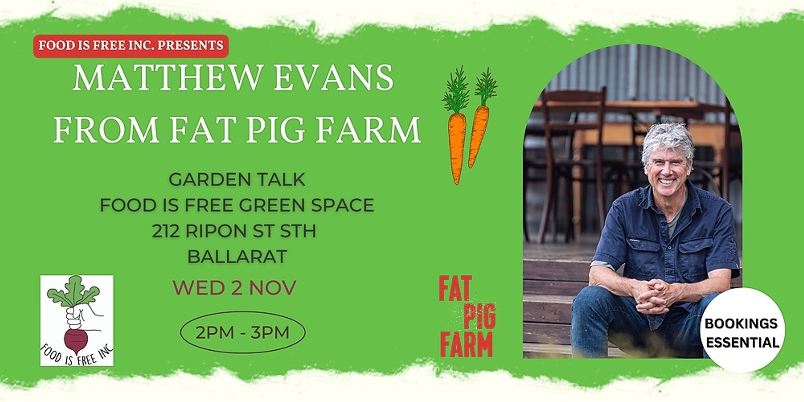 Banner image for Matthew Evans Garden Talk at Food Is Free Green Space