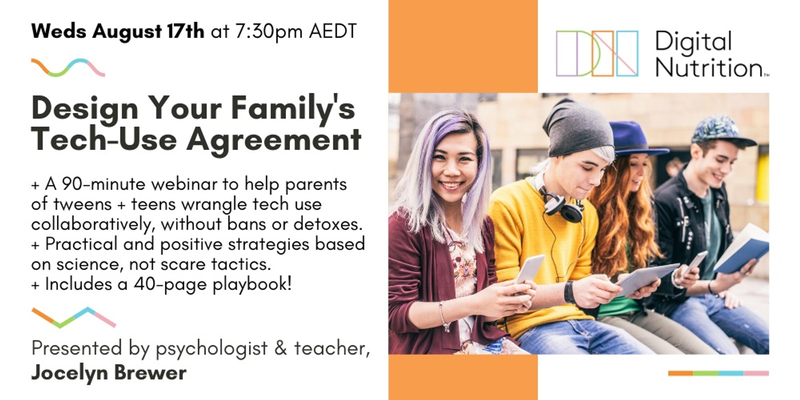 Banner image for Design Your Family's Tech-Use Agreement - August 2022