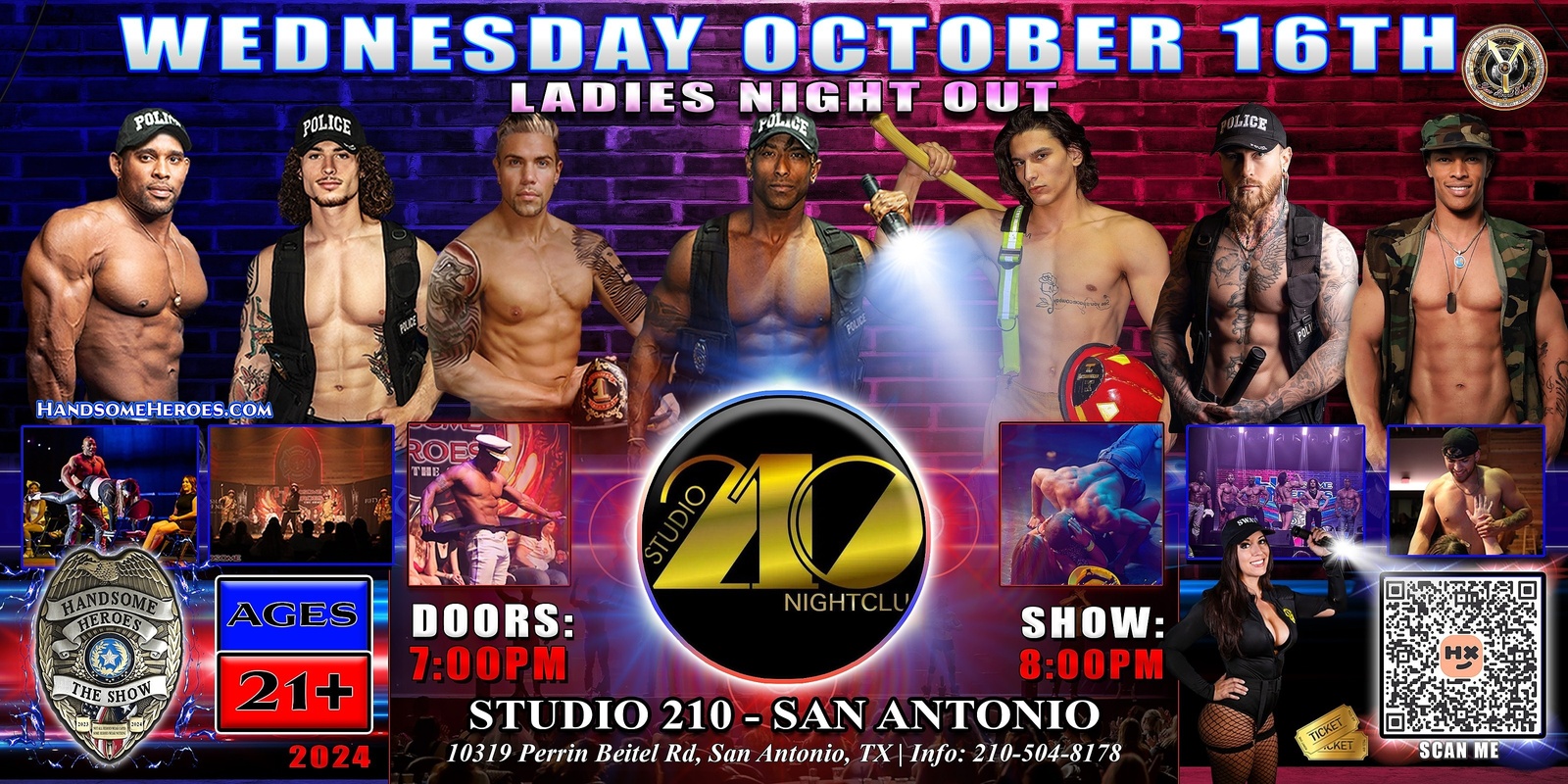 Banner image for San Antonio, TX - Handsome Heroes: The Show "Good Girls Go To Heaven, Bad Girls Play with Fire!"