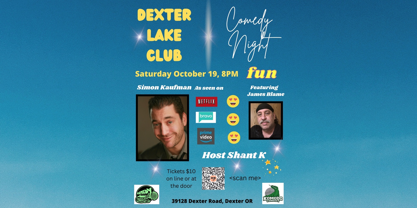 Banner image for Comedy at The Dexter Lake Club