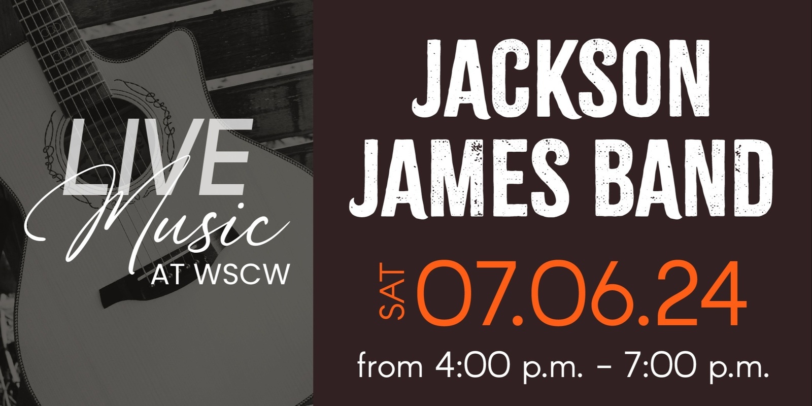 Banner image for Jackson James Band Live at WSCW July 6
