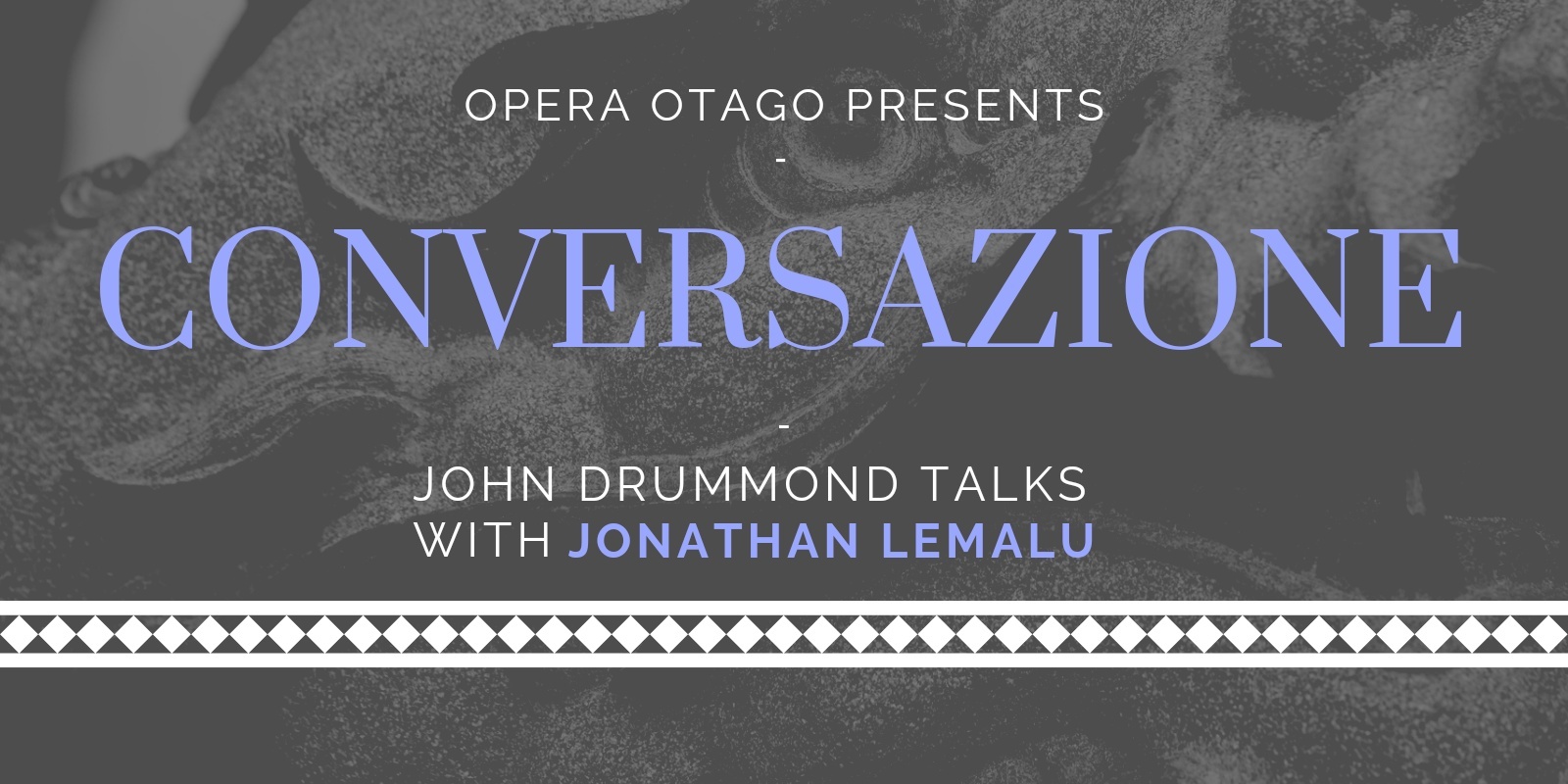 Banner image for Conversazione - John Drummond talks with Jonathan Lemalu