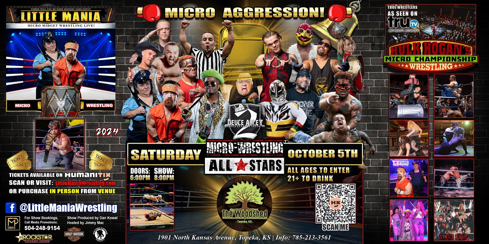 Banner image for Topeka, KS - Micro-Wrestling All * Stars: Little Mania Rips Through the Ring!