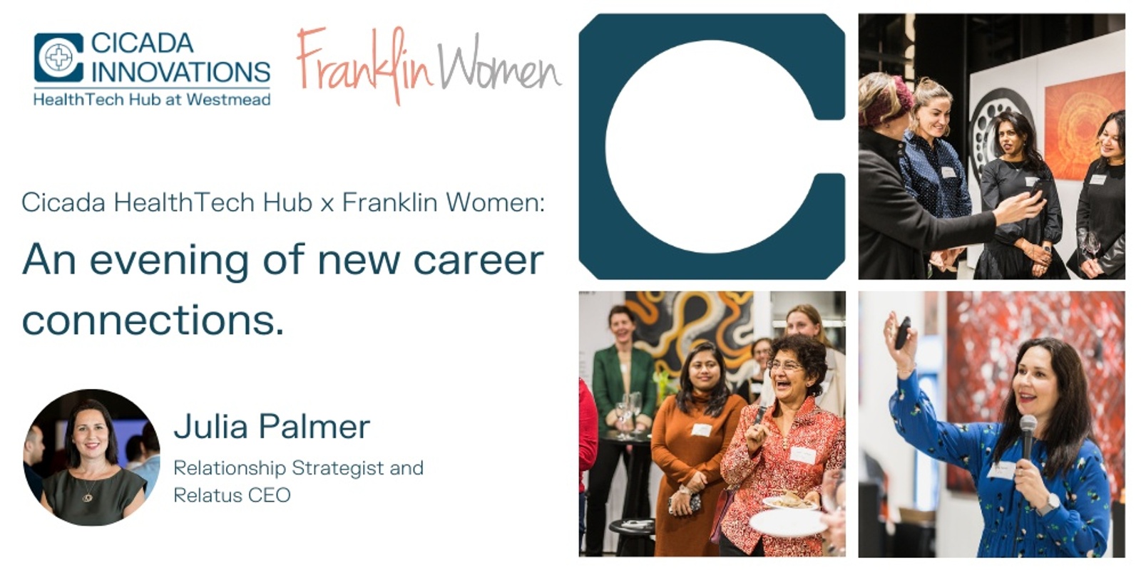 Banner image for Cicada HealthTech Hub x Franklin Women:  An evening of new career connections