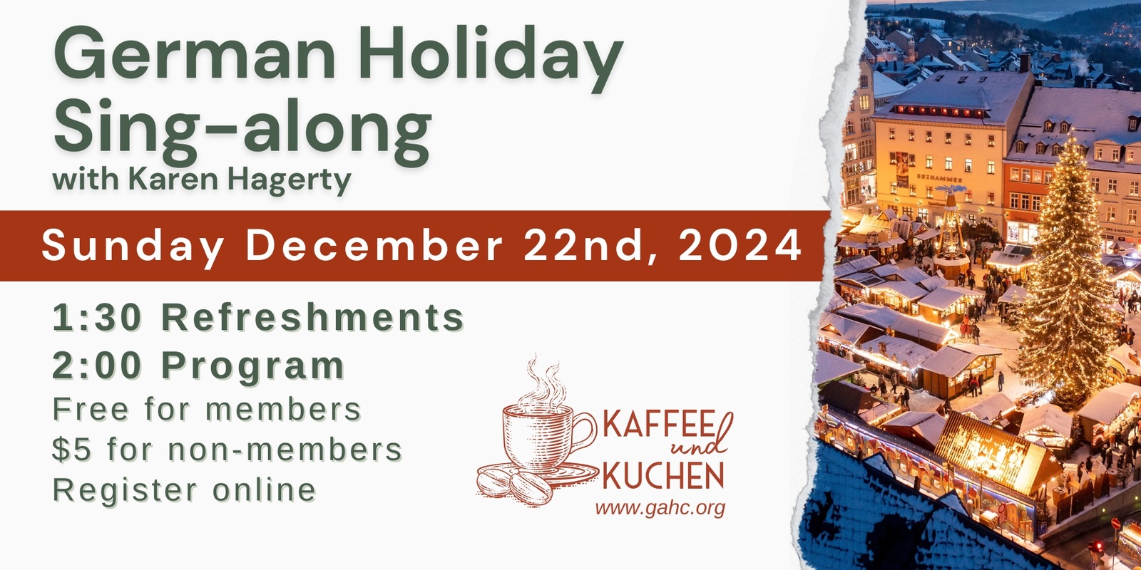 Banner image for Kaffee und Kuchen: German Holiday Sing-Along