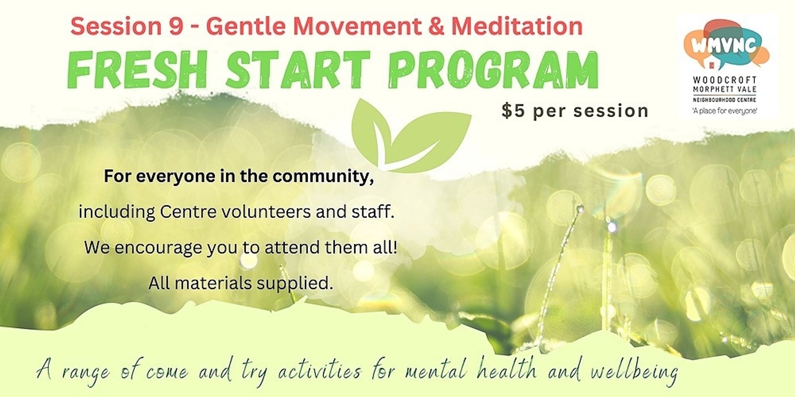 Fresh Start - Session 9 - Gentle Movement & Meditation