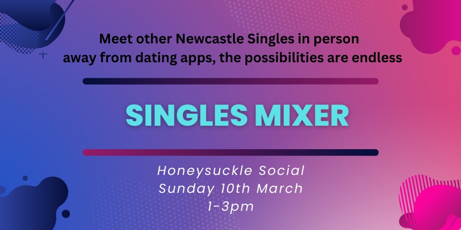 Banner image for Newcastle Single Mixer - Afternoon