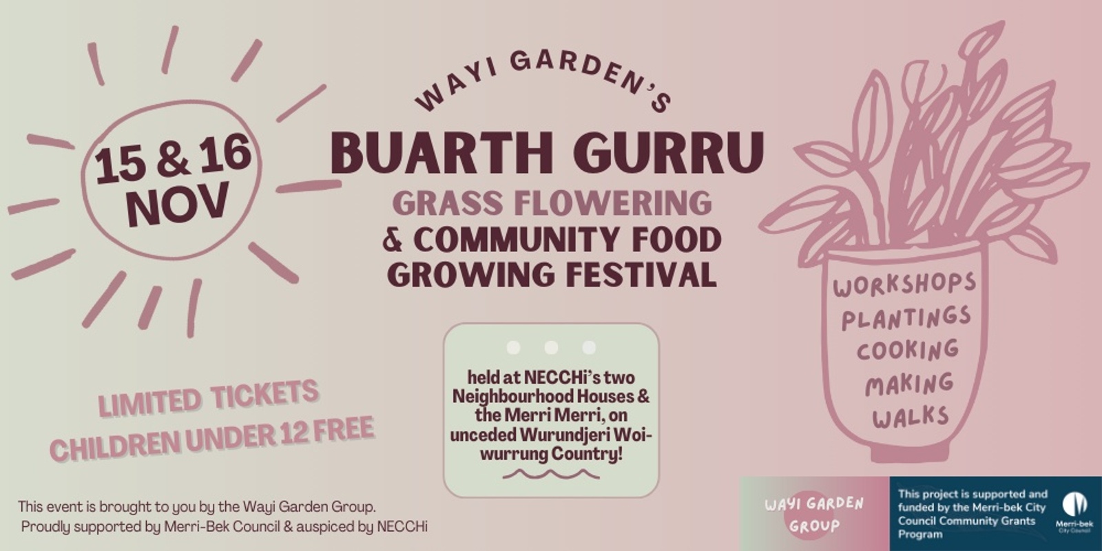 Banner image for Buarth Gurru (Grass Flowering) & Community Food Growing Festival