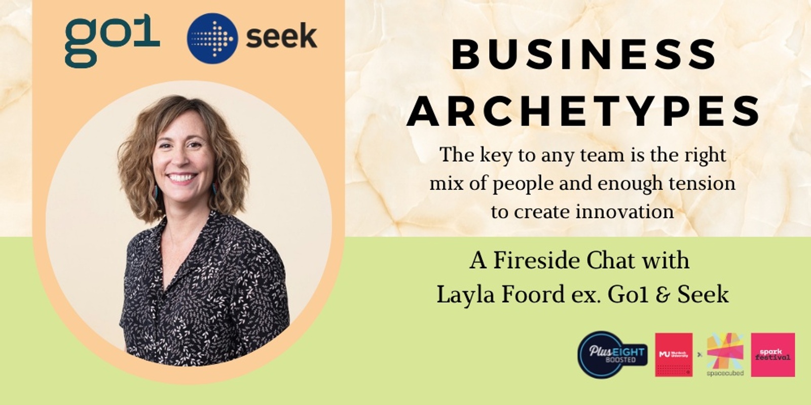 Banner image for Boosted Series: A Virtual Fireside Chat with Layla Foord, ex. Go1 & Seek