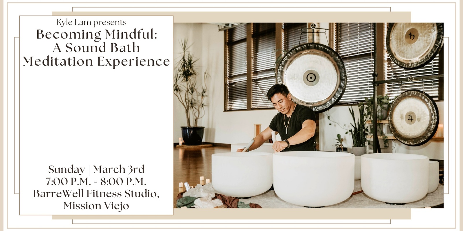 Banner image for Becoming Mindful: A Sound Bath Meditation Experience + CBD (Mission Viejo)