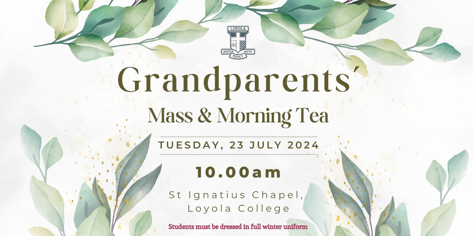 Banner image for 2024 Grandparents Mass & Morning Tea