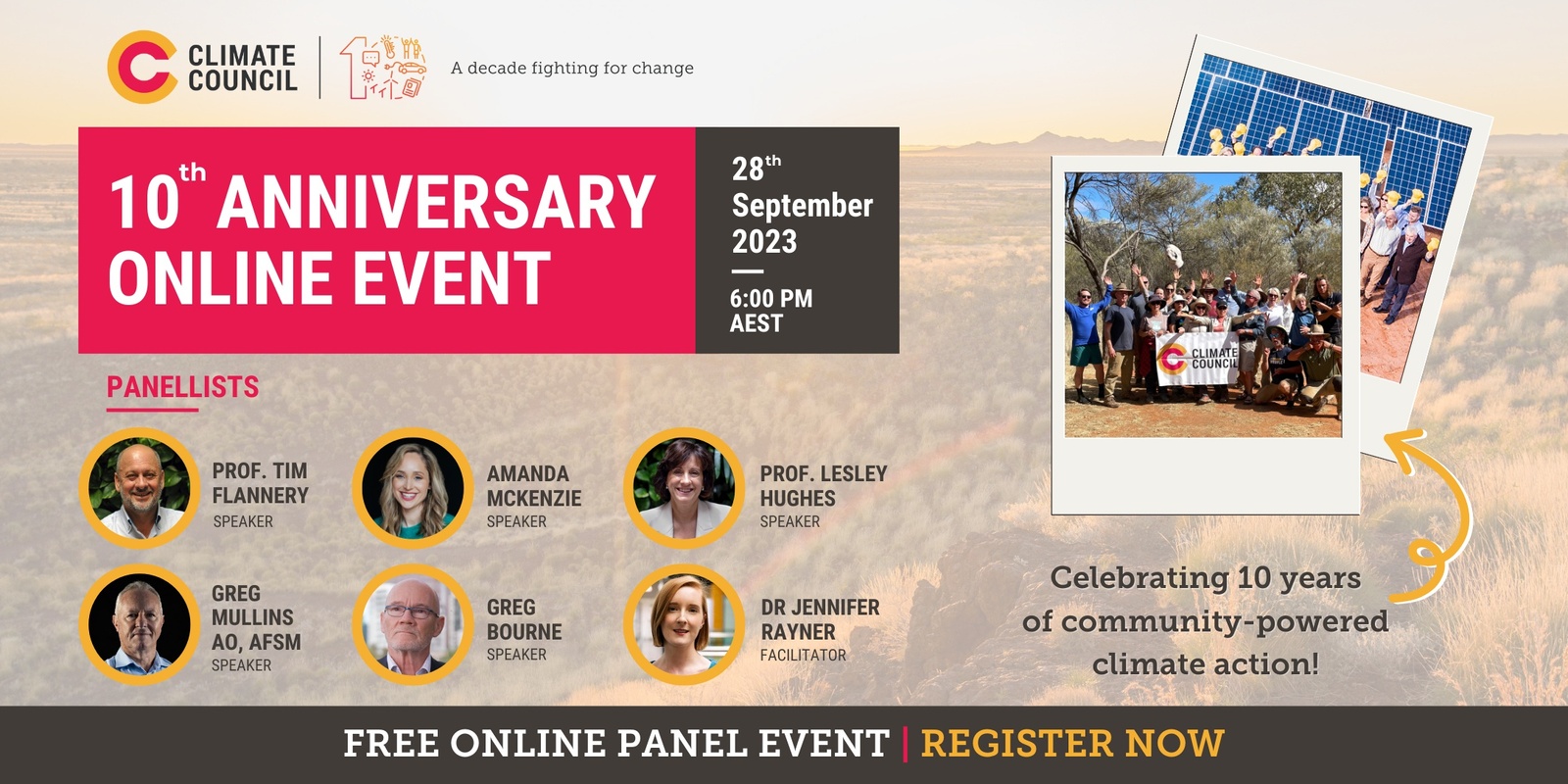 Banner image for Climate Council 10th Anniversary Online Event