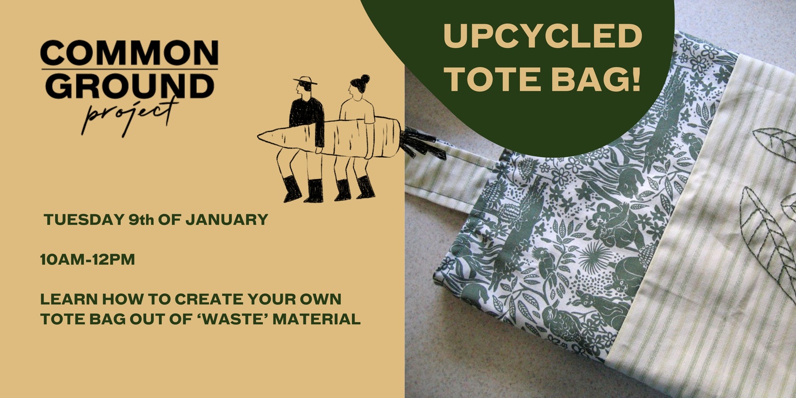Banner image for Kids Upcycling workshop - No-Sew T-Shirt Tote Bag