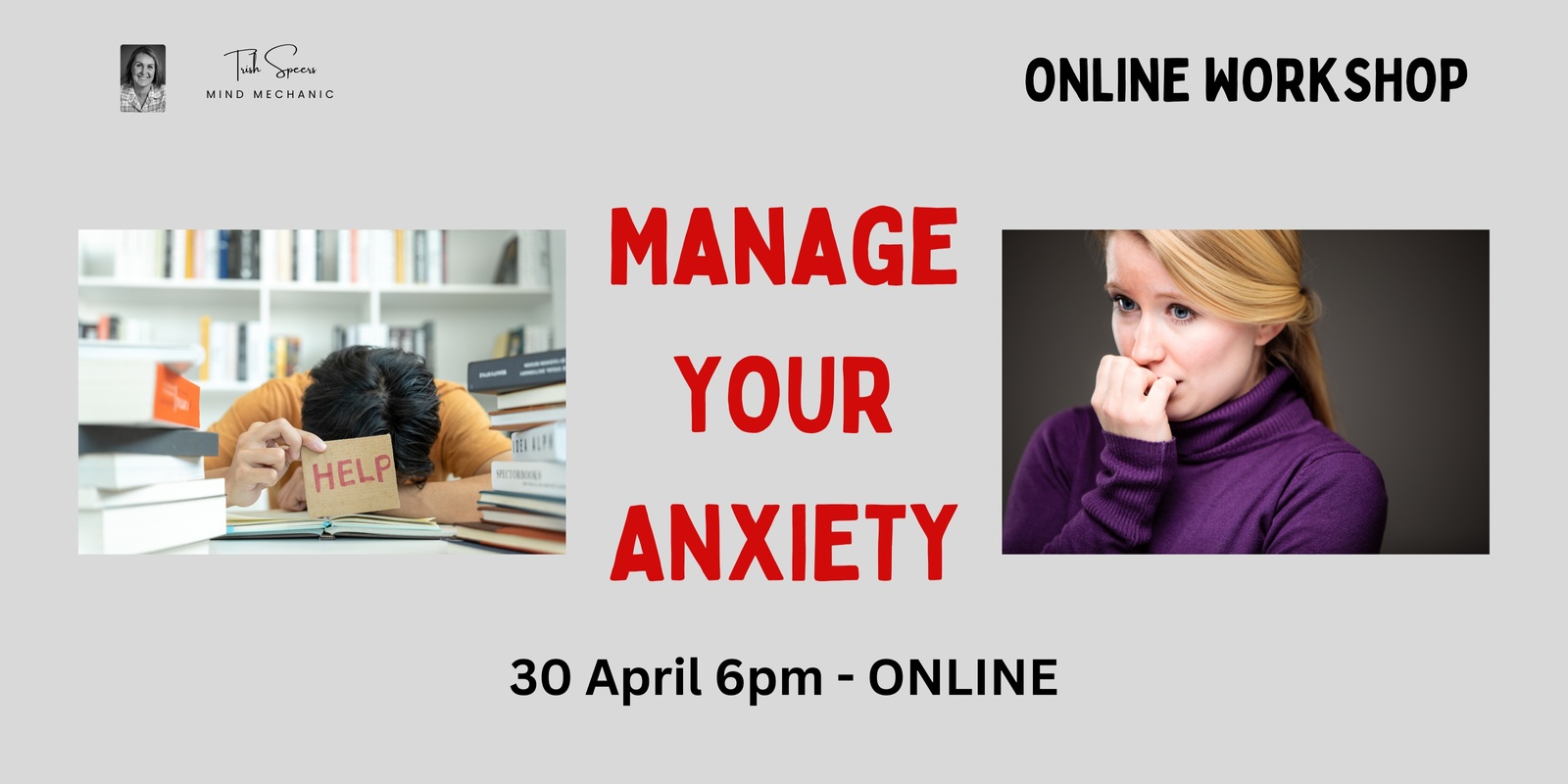 Banner image for OVERCOME ANXIETY  - 2 Hour Masterclass 