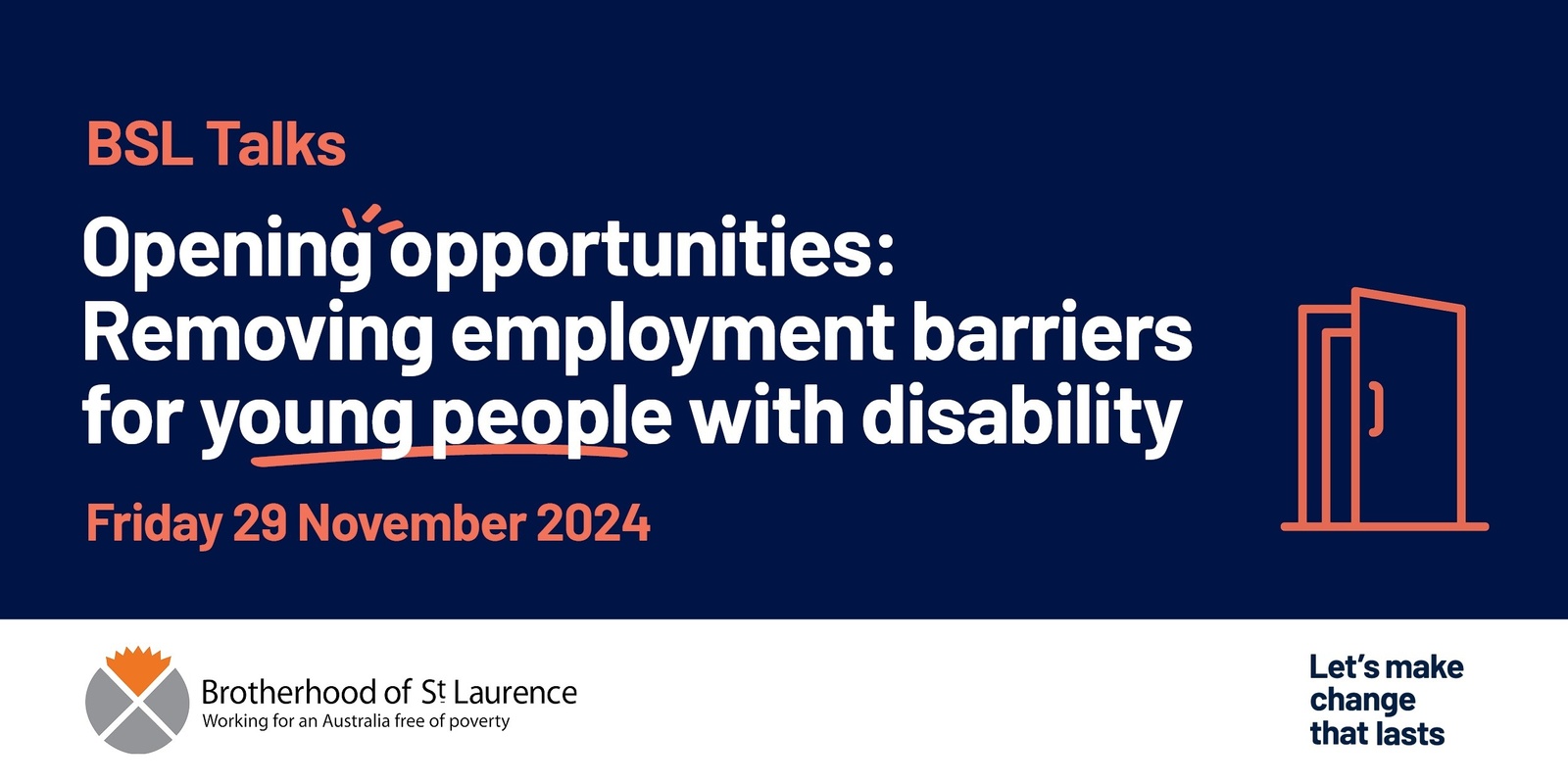 Banner image for BSL Talks: Opening opportunities - Removing employment barriers for young people with disability