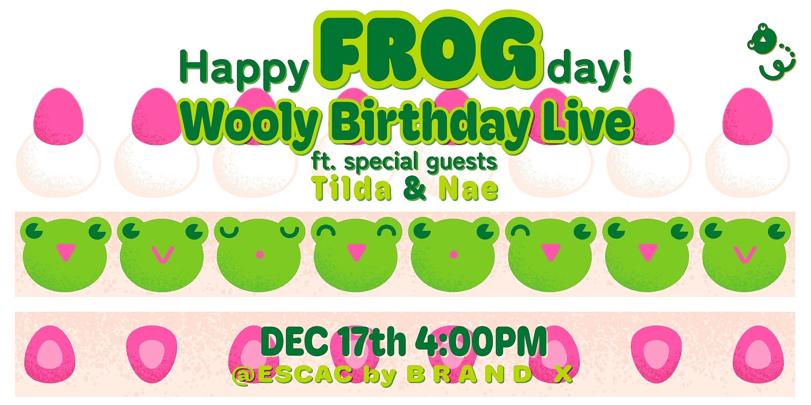 Banner image for HAPPY FROG DAY - WOOLY BDAY LIVE 23