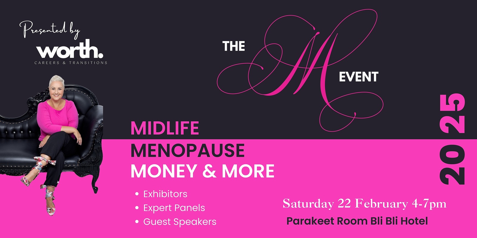 Banner image for The M Event - Midlife, Menopause, Money & more