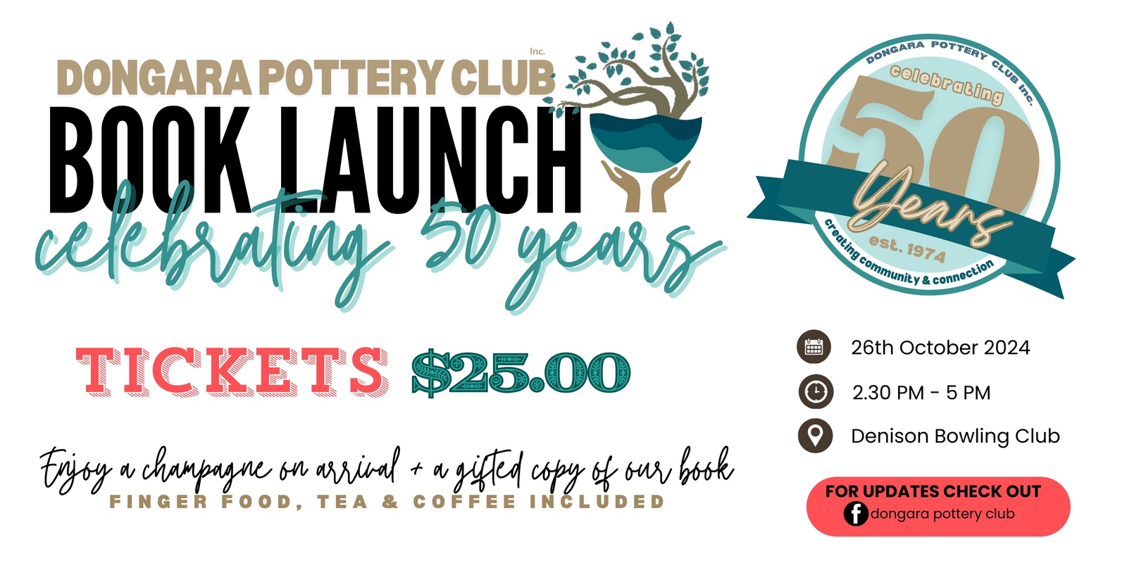 Banner image for Dongara Pottery Club Inc. Book Launch & 50 Year Celebration