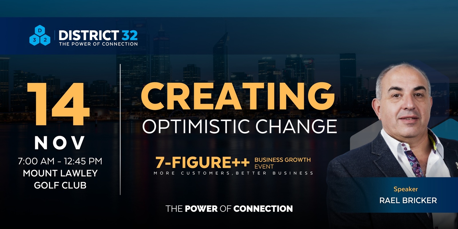 Banner image for District32 Connect Premium $1M Business Event in Perth – Thu 14 Nov