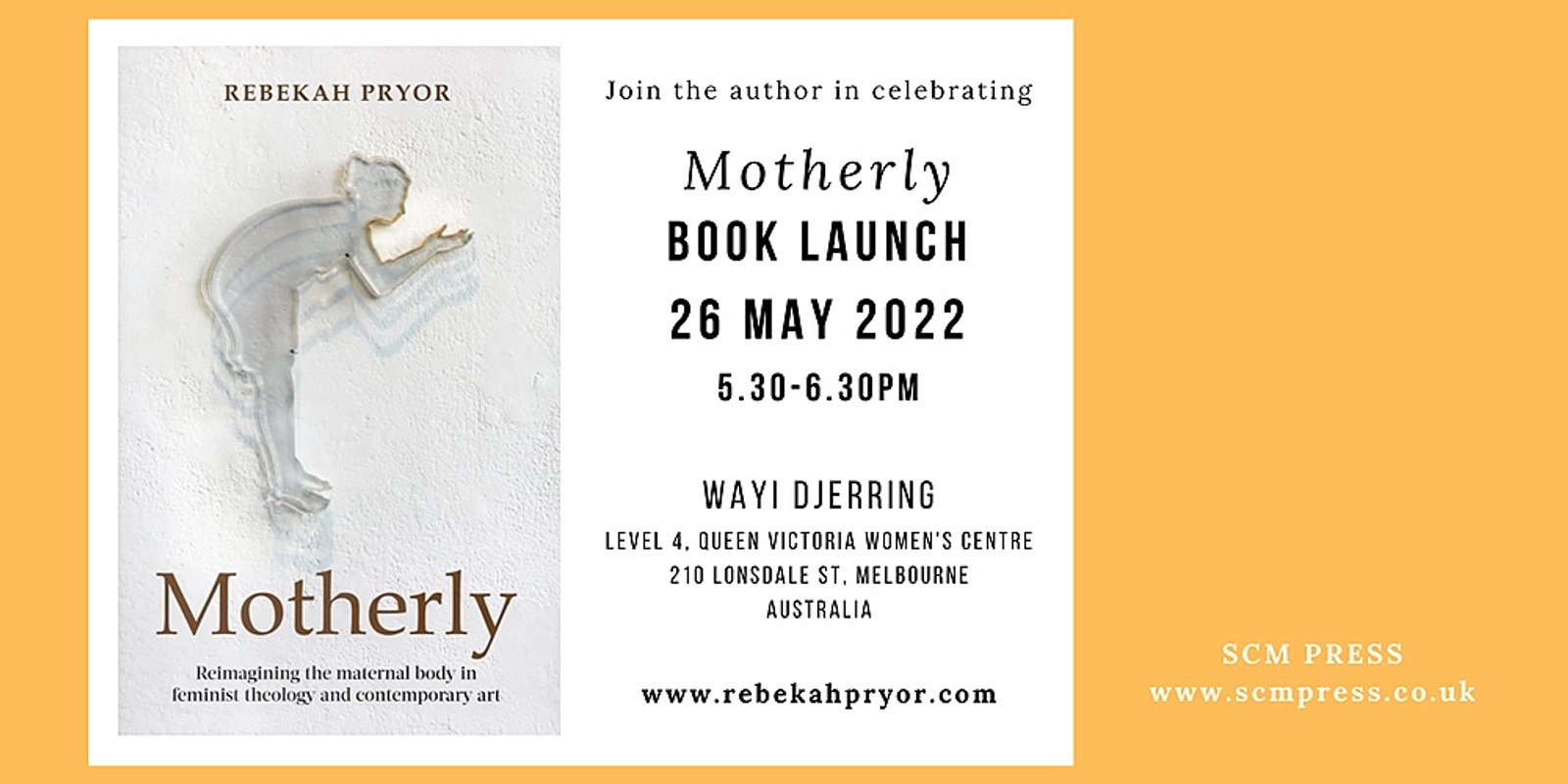 Banner image for Book Launch - Motherly by Rebekah Pryor