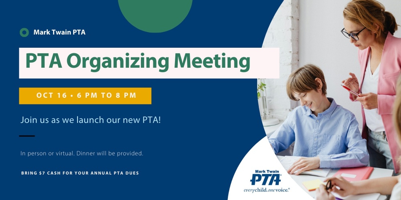 Banner image for Mark Twain PTA Organizing Meeting