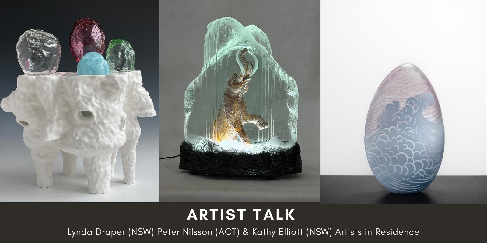 Banner image for Artist Talk: Lynda Draper, Peter Nilsson, & Kathy Elliott 