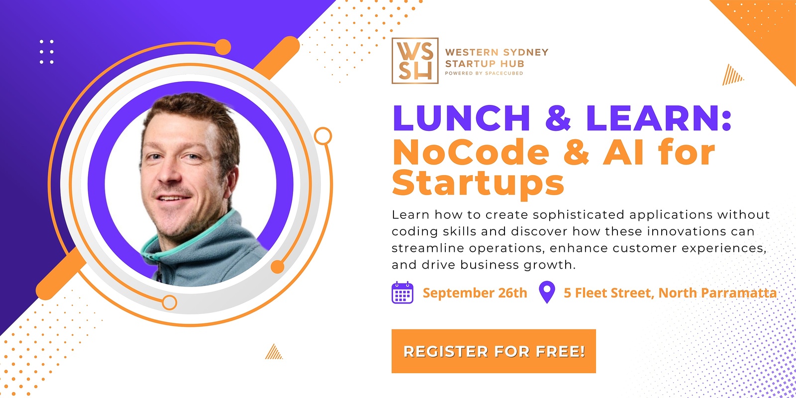 Banner image for Free Lunch & Learn: NoCode and AI for Startups