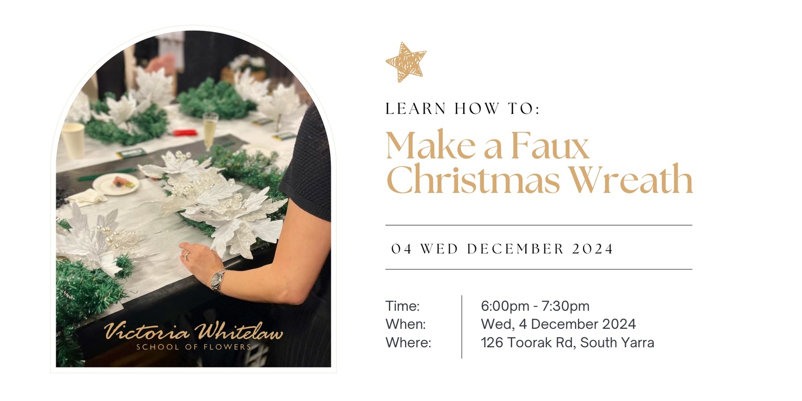 Banner image for Faux Christmas Wreath Workshop