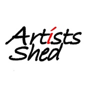 Artists Shed incorporating Margaret Hadfield Galleries's logo