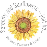 Serenity and Sunflowers - just be's logo