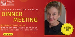 Banner image for Zonta Club of Perth February 2023 Dinner meeting