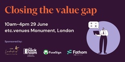 Banner image for Closing the value gap