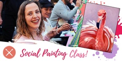 Banner image for Paint & Sip Event: Dance Of The Pink Flamingo 5/04/23