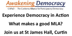 Banner image for Democracy in Action - What makes a good MLA?