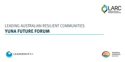 Banner image for Yuna: Leading Australian Resilient Communities - Future Forums 