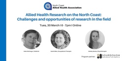 Banner image for NCAHA Monthly Hub: Allied Health Research on the North Coast - Challenges and Opportunities of Research in the Field