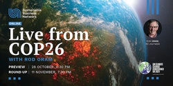 Banner image for Live from COP26 with Rod Oram (preview)