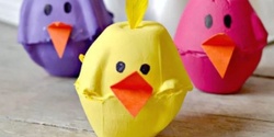 Banner image for April School Holiday Program - Egg carton craft and lego challenges 