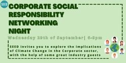 Banner image for SEED Presents: Corporate Social Responsibility Networking Night 2021