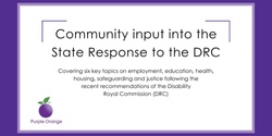 Banner image for Community input into the State response to the Disability Royal Commission