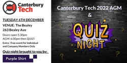 Banner image for 2022 Canterbury Tech AGM & Quiz