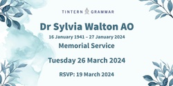 Banner image for Dr Sylvia Walton AO Memorial Service